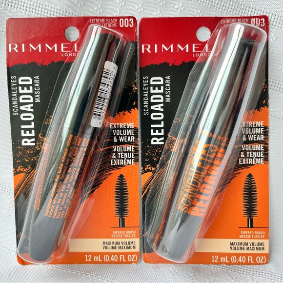 Rimmel Scandaleyes Maximum Volume Reloaded Mascara 003 Extreme Black 12 ml - Picture 6 of 6